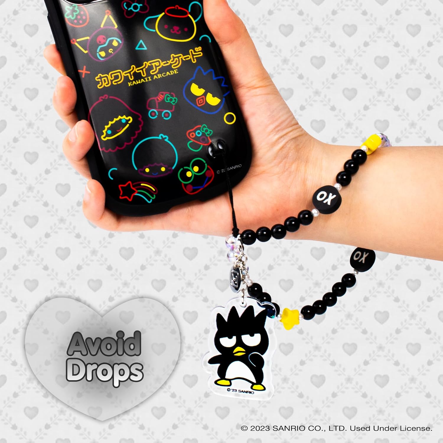 iFace Hello Kitty and Friends – Correa universal con cuentas para teléfono, bonita cadena de muñeca, correa de decoración estética para teléfono