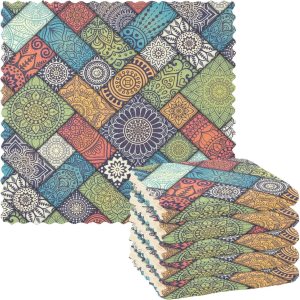 Jihqo Juego de 6 paños de cocina con diseño de mandala verde, reutilizables, suaves y absorbentes, paños de cocina de 11 x 11 pulgadas para Jihqo Juego de 6 paños de cocina con diseño de mandala verde, reutilizables, suaves y absorbentes, paños de cocina de 11 x 11 pulgadas para
