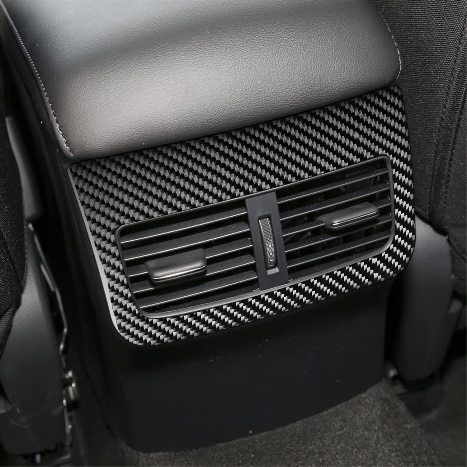 Cubierta de marco de panel interior de fibra de carbono compatible con Mazda 3 Mazda3 Axela 2019-2022 (ventilación de aire trasera exterior 08)
