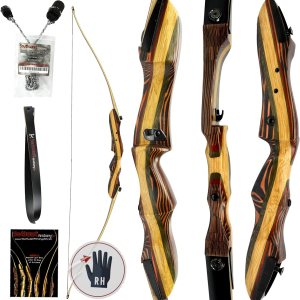 Tigershark Takedown – Arco recurvo  Versiones estándar y PRO  Arco de caza de 62 pulgadas  zurdo y diestro  Pesos de tracción en 16 lb-60 lb Tigershark Takedown – Arco recurvo  Versiones estándar y PRO  Arco de caza de 62 pulgadas  zurdo y diestro  Pesos de tracción en 16 lb-60 lb