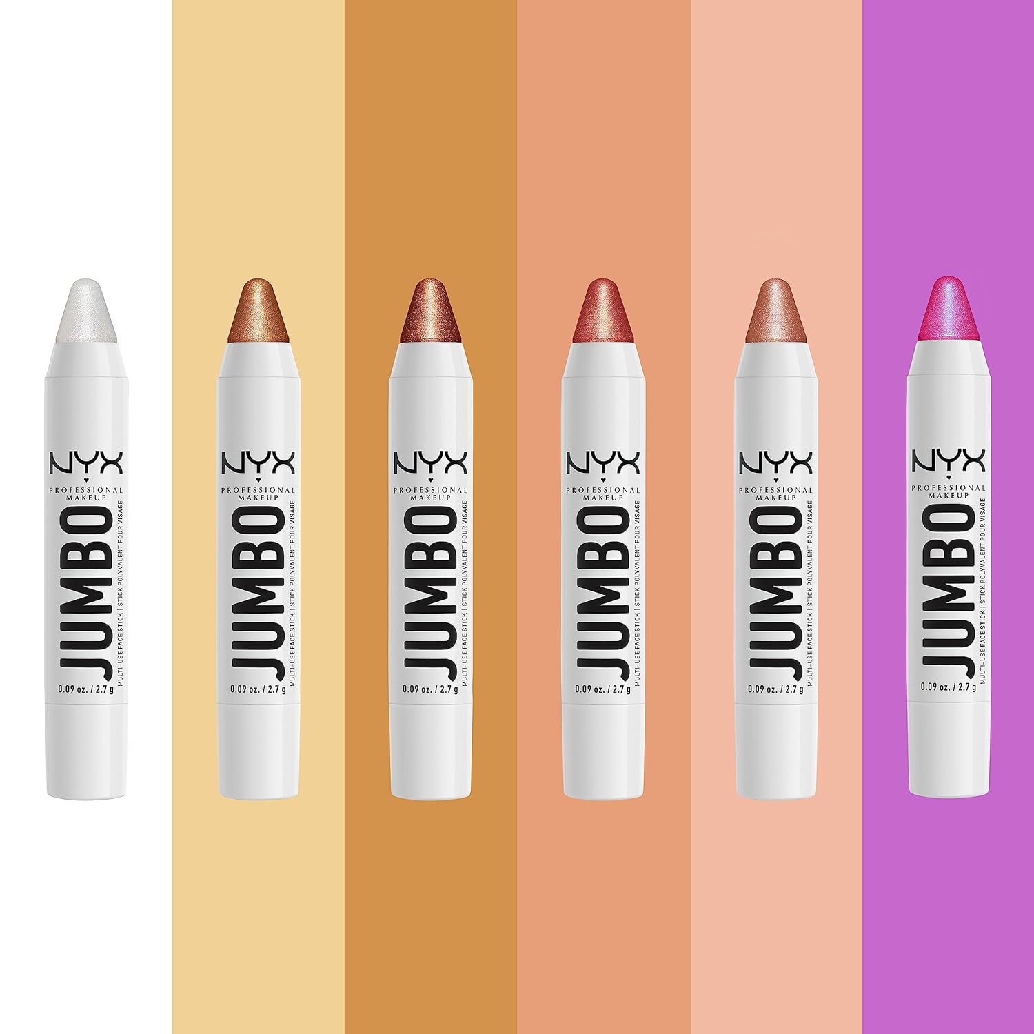 NYX PROFESSIONAL MAKEUP, Lápiz resaltador facial multiusos Jumbo – Flan