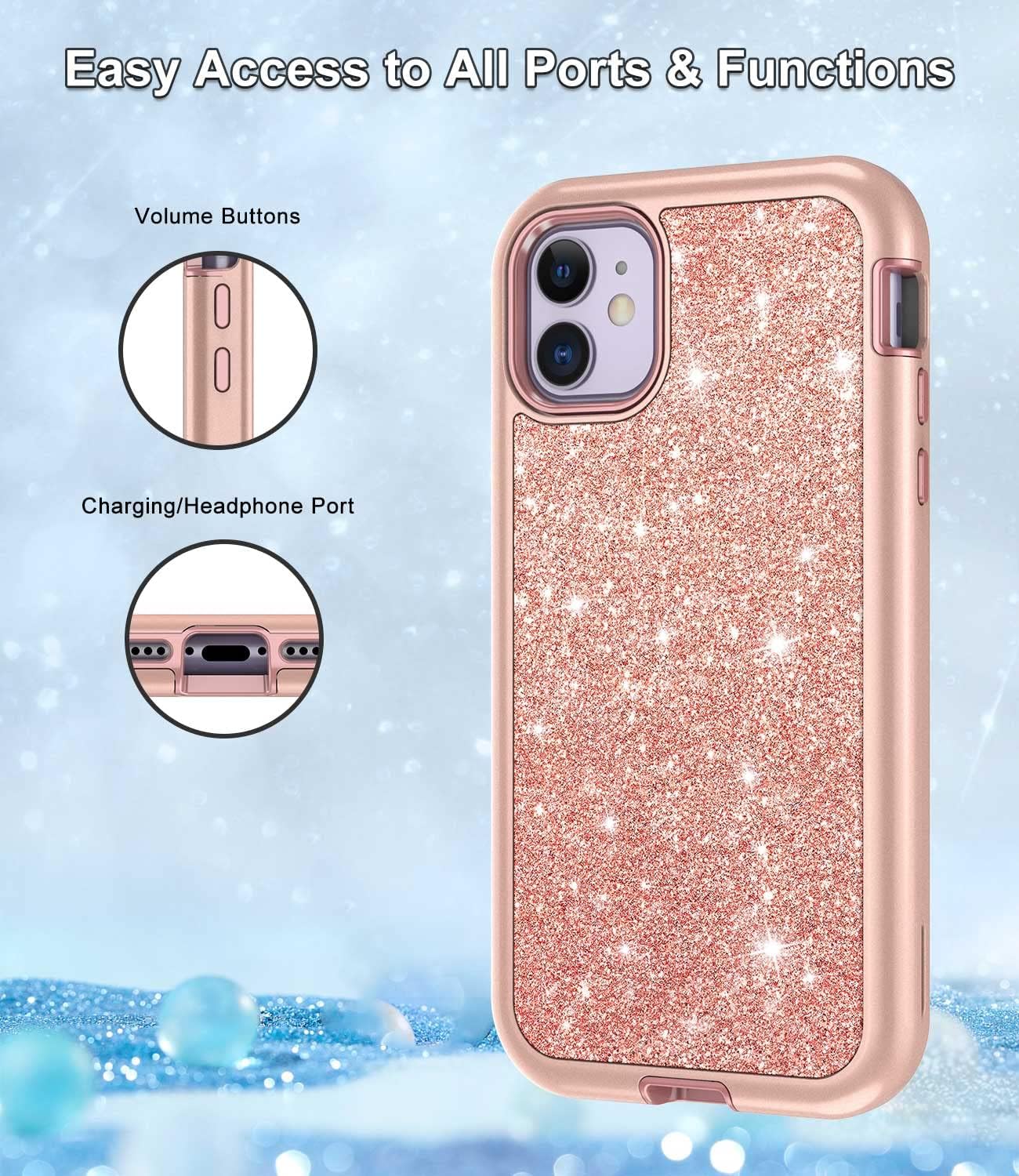 CASEFIV Funda compatible con iPhone 11, patrón de mármol 3 en 1, resistente a prueba de golpes, cuerpo completo, policarbonato duro + silicona suave