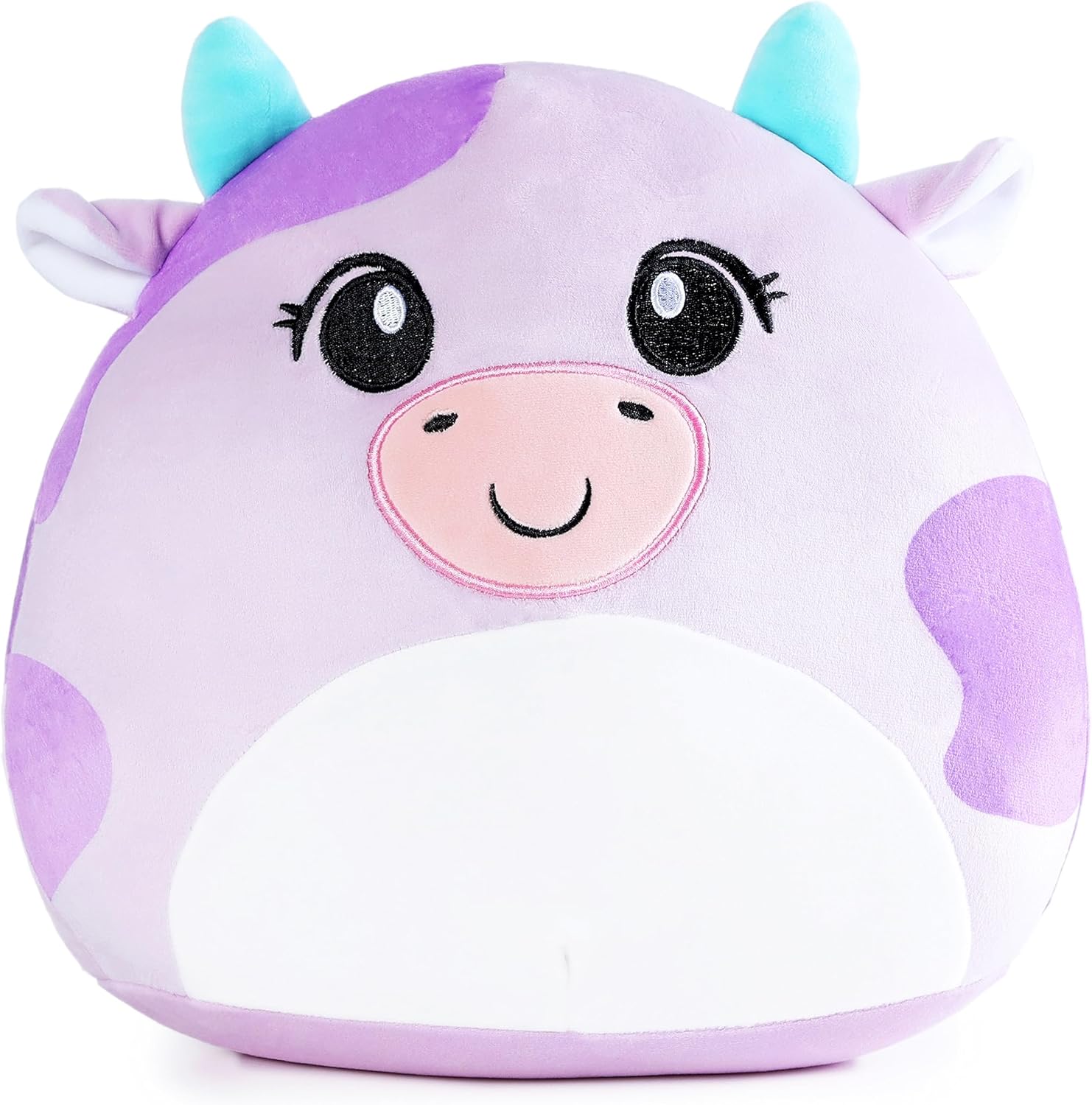 Almohada de felpa de vaca de 12 pulgadas, felpa ultrasuave, juego de almohada de peluche suave Kawaii para niños y niñas, animal de peluche de vaca,