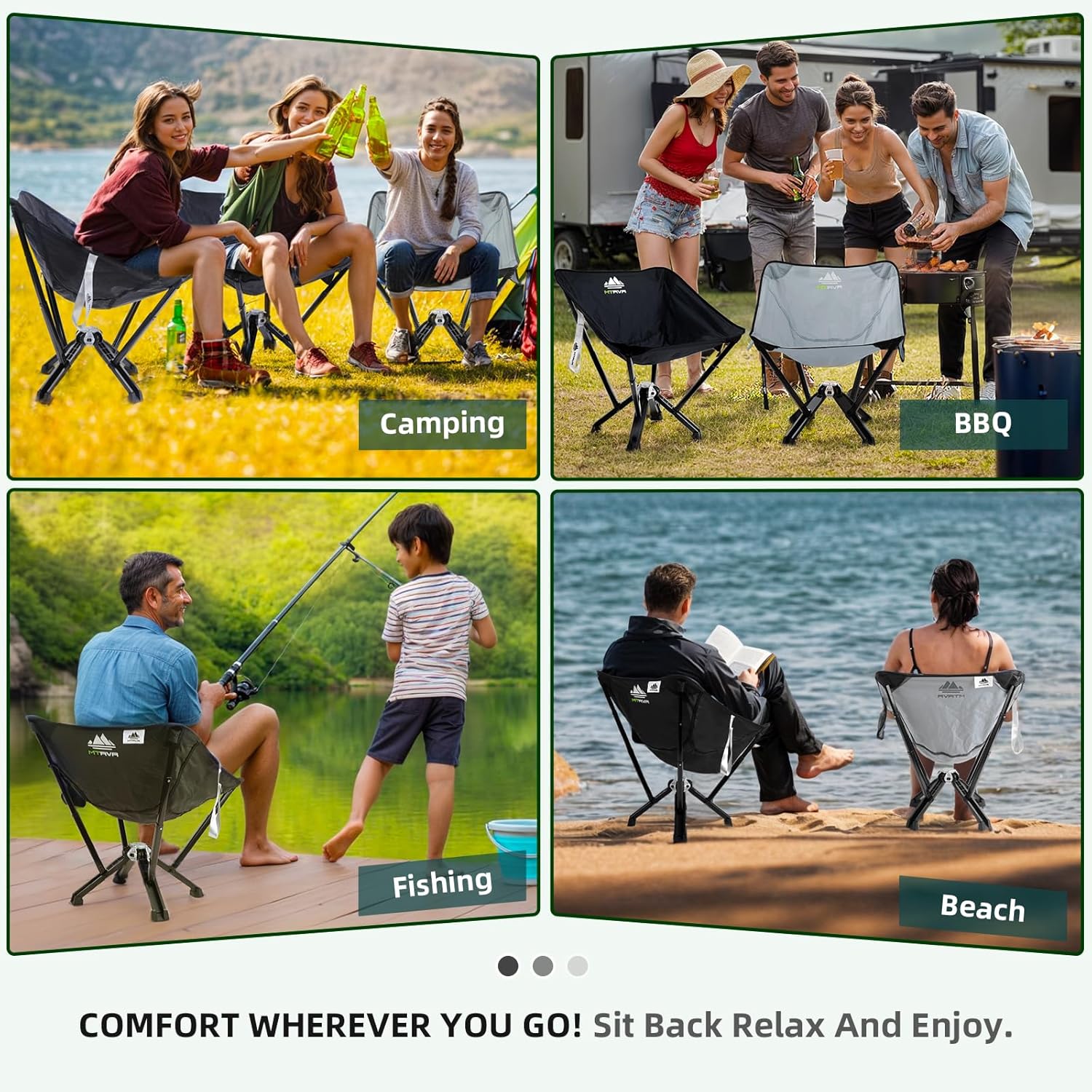 Silla plegable para exteriores, silla de campamento portátil, ligera, compacta, sillas plegables al aire libre para camping, playa, césped, playa,