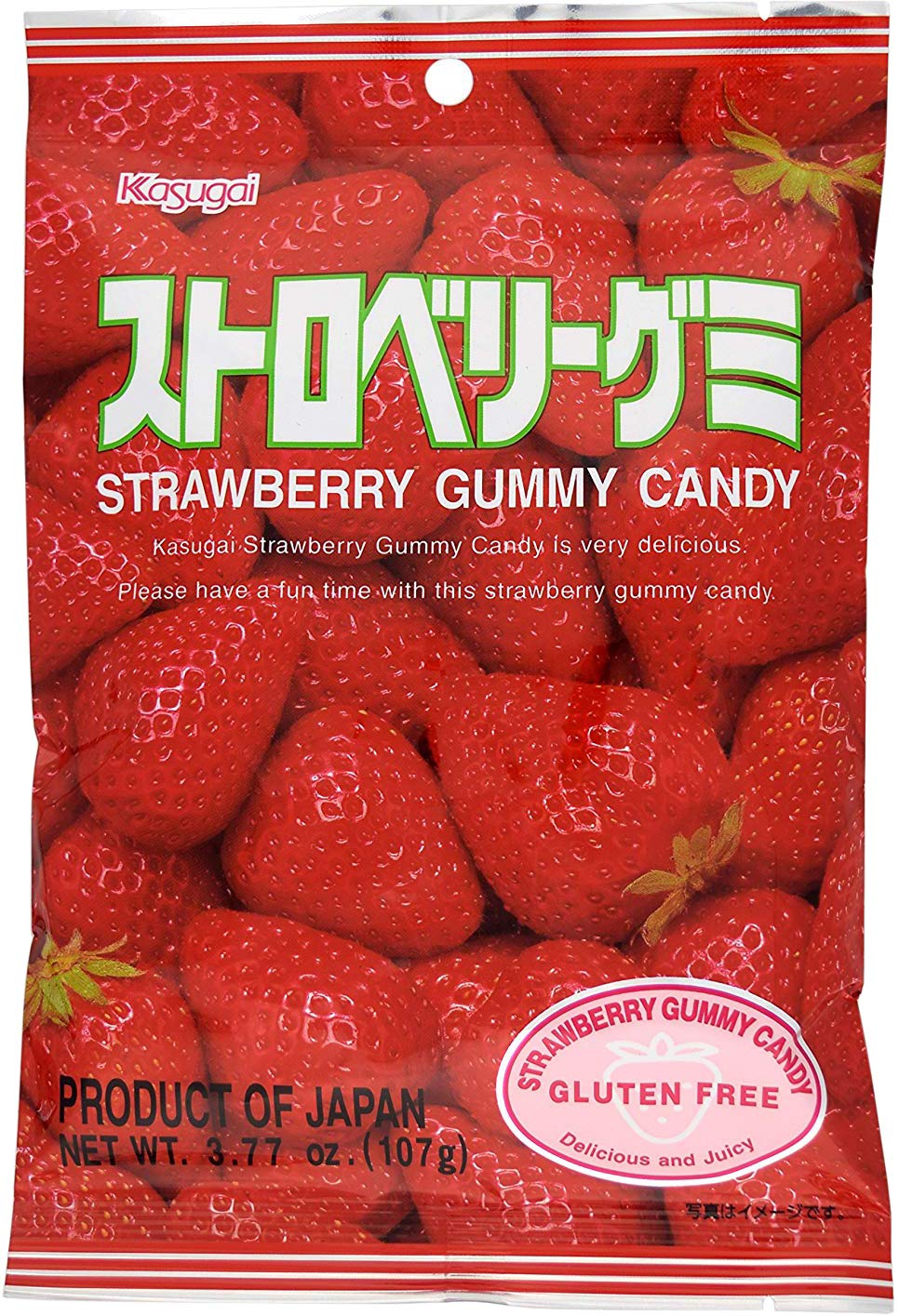 Kasugai Caramelo de gomitas de fresa 3.77oz (paquete de 9)