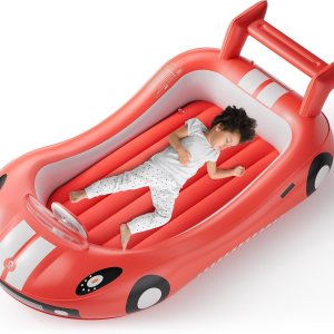 QPAU Cama inflable para niños, cama de viaje para niños pequeños con lados, perfecta para camping, viajes, hotel o uso doméstico, bomba de mano QPAU Cama inflable para niños, cama de viaje para niños pequeños con lados, perfecta para camping, viajes, hotel o uso doméstico, bomba de mano