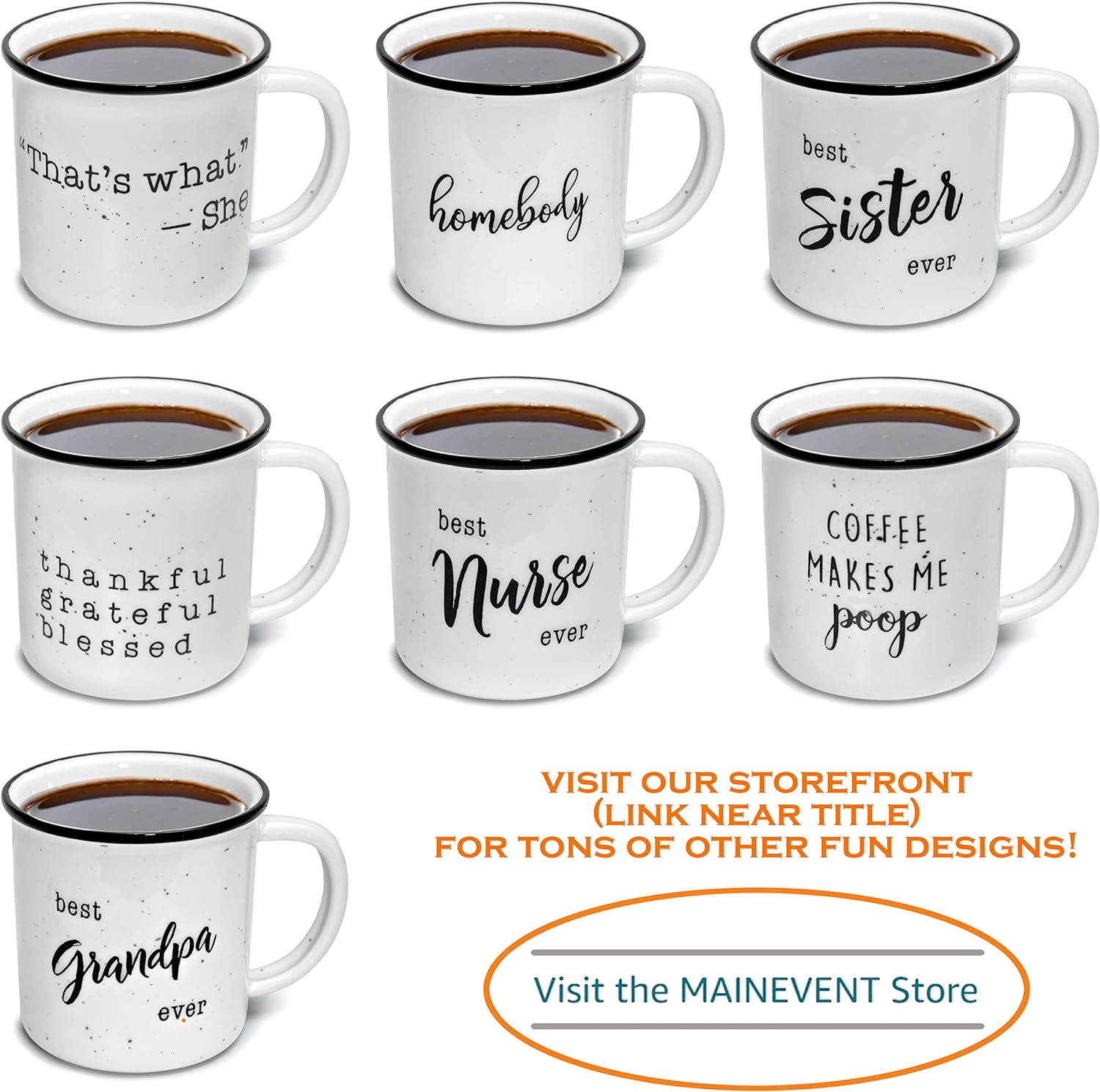 MAINEVENT Juego de 2 tazas de café de 11 onzas, lindas tazas de café a juego para parejas, regalos para él y ella, Navidad, juego de tazas de café