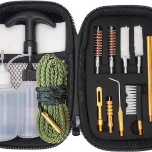 APCHYWELL Kit de limpieza de pistola de 0.354 in, kit de limpieza de pistola para .357 .38 con serpientes de pistola de 0.354 in en un recipiente APCHYWELL Kit de limpieza de pistola de 0.354 in, kit de limpieza de pistola para .357 .38 con serpientes de pistola de 0.354 in en un recipiente