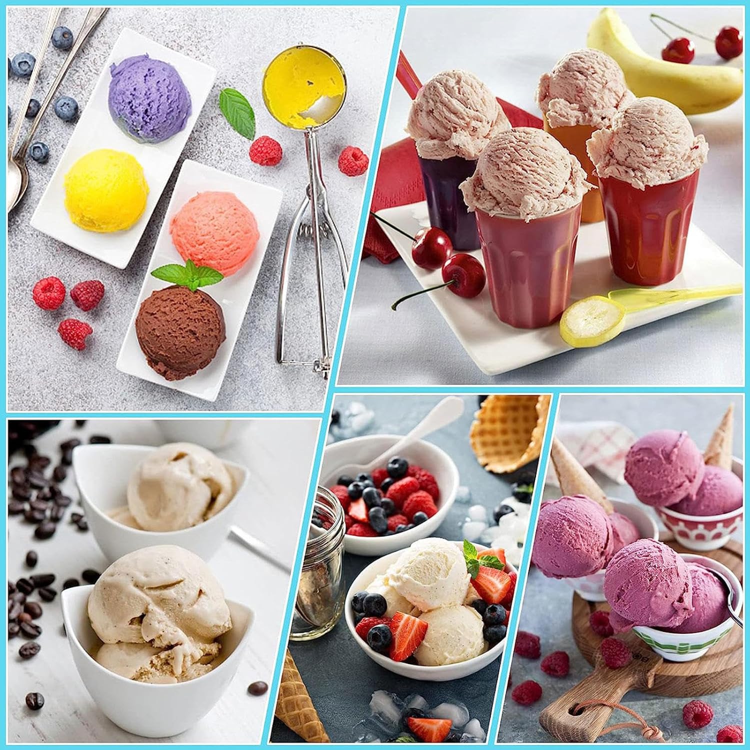EVANEM 246 recipientes de crema, para recipientes de crema de helado Ninja, enfriador de pintas de helado de 16 onzas herméticas y a prueba de hojas