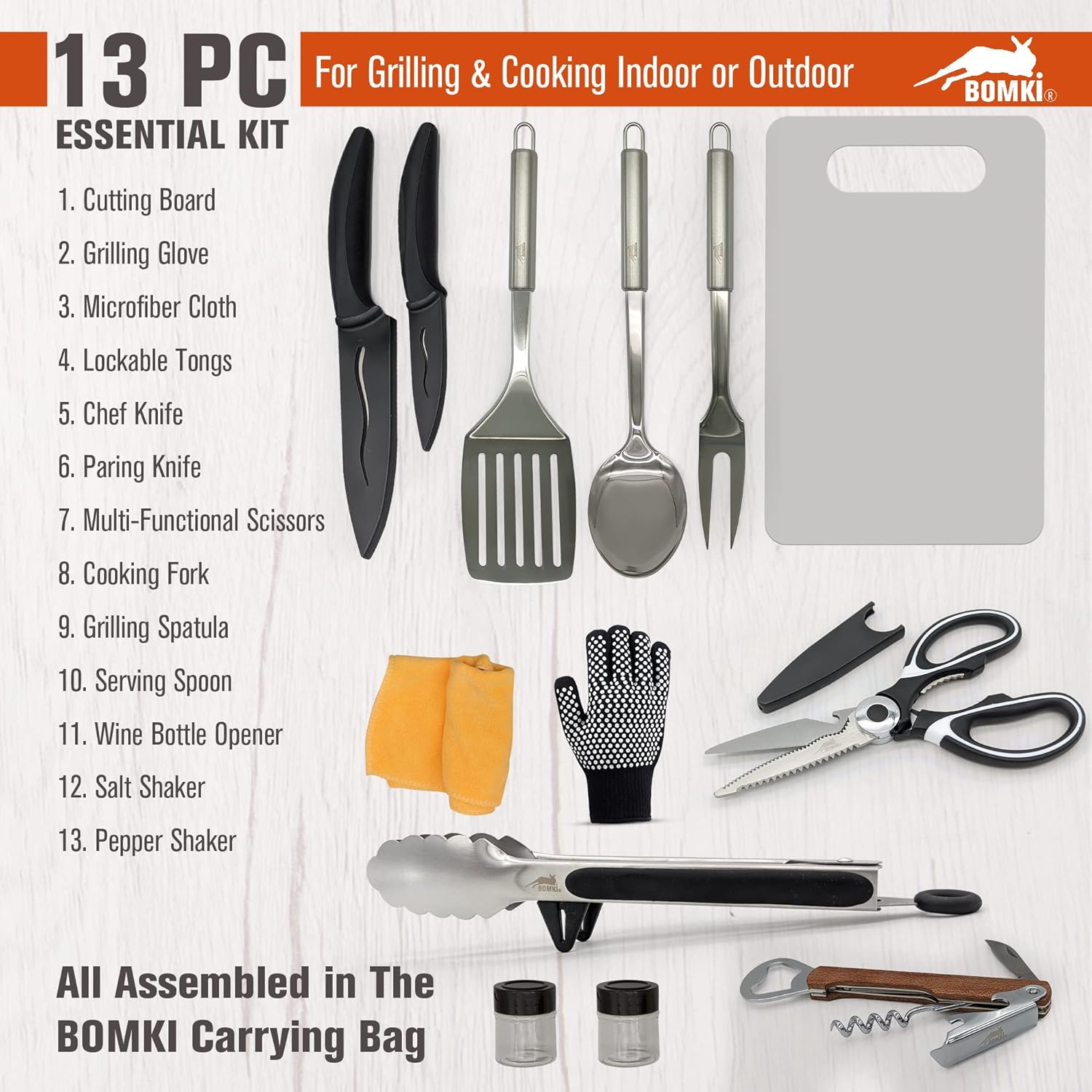 Juego de utensilios de cocina para asar y acampar al aire libre, barbacoa, juego de utensilios de cocina para camping, accesorios de cocina,