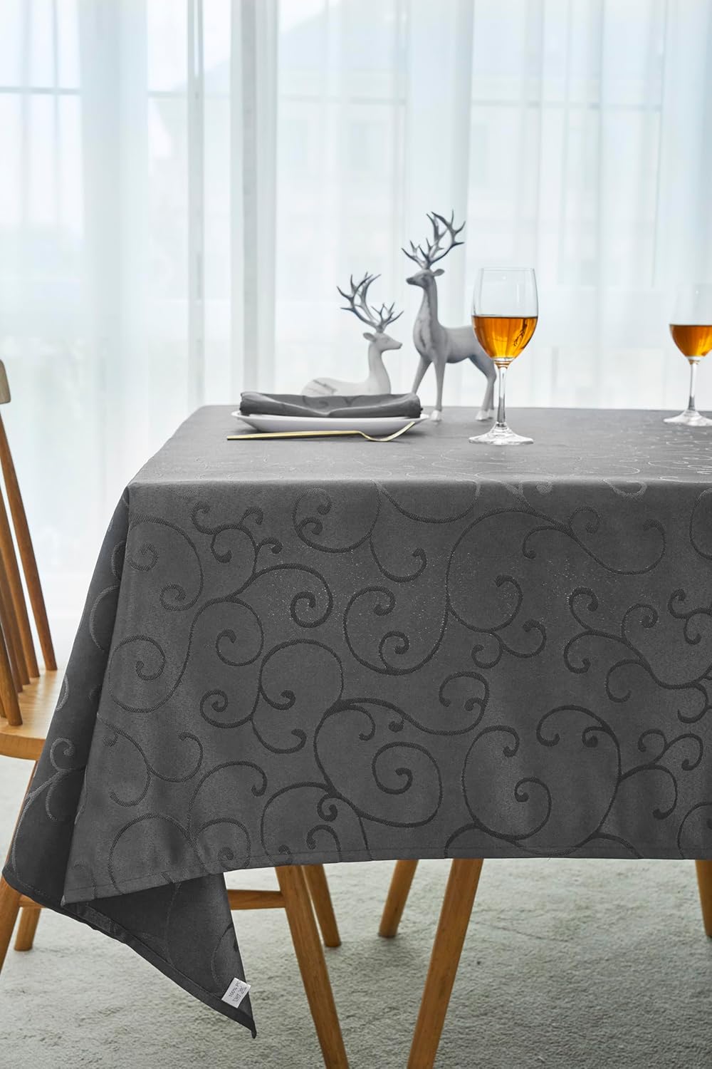Marina Decoration Mantel jacquard resistente al agua, grueso, elegante, de lujo, de lujo, con ramas de damasco, decorativo, para el hogar, cocina,