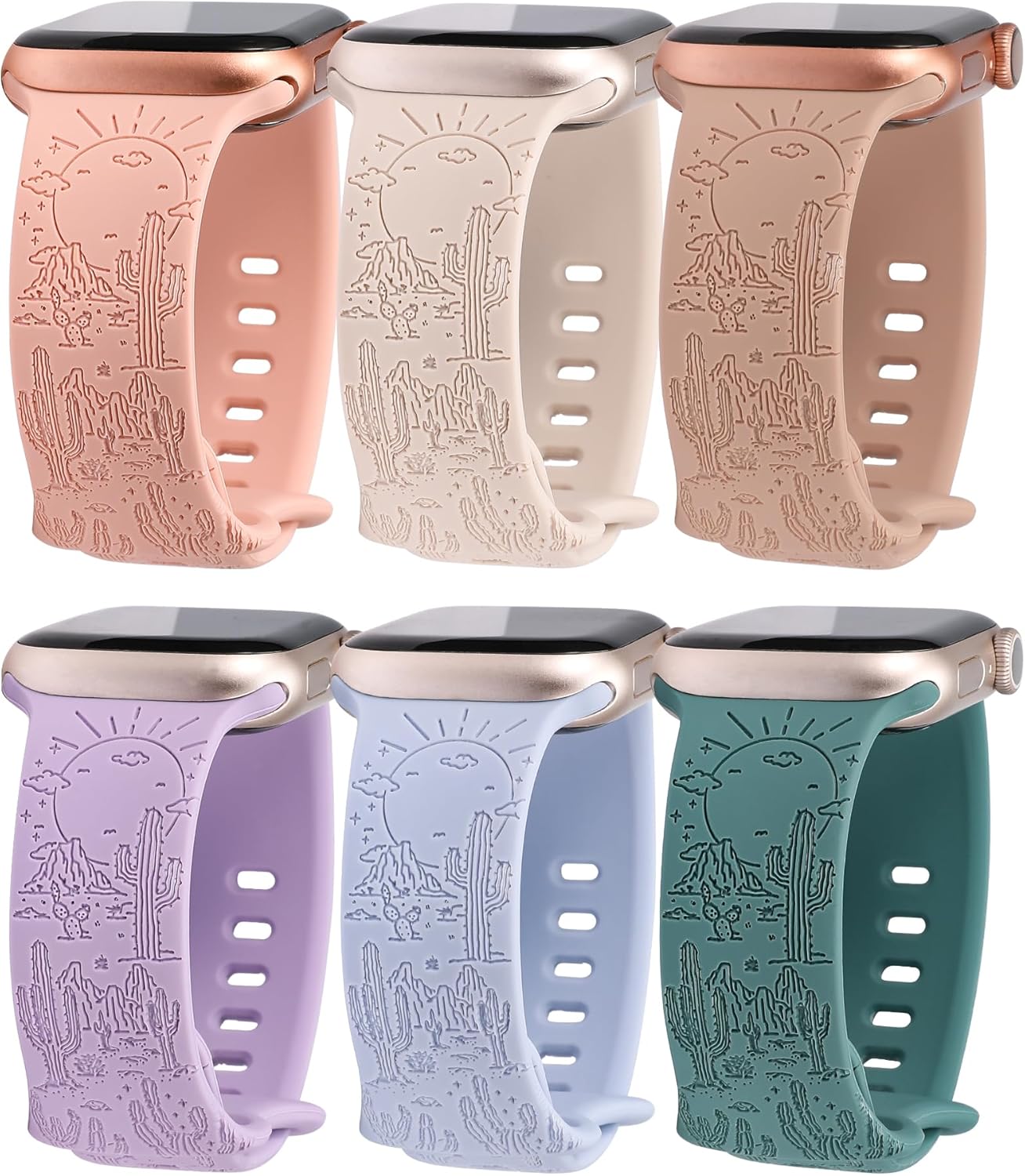 TOYOUTHS Compatible con Apple Watch Band Western Cowgirl Cowboy Cactus bonita correa deportiva para iWatch Ultra 12 (1.732 pulgadas), Series 987