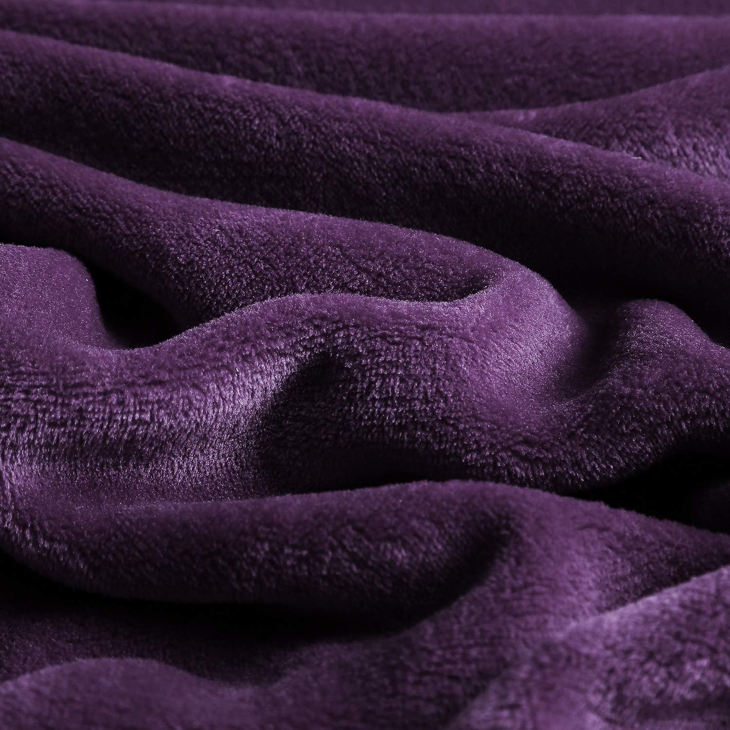 EXQ Home – Cobija de vellón, color morado, para cama o sofá, cobija de franela de microfibra mullida para adultos o niños