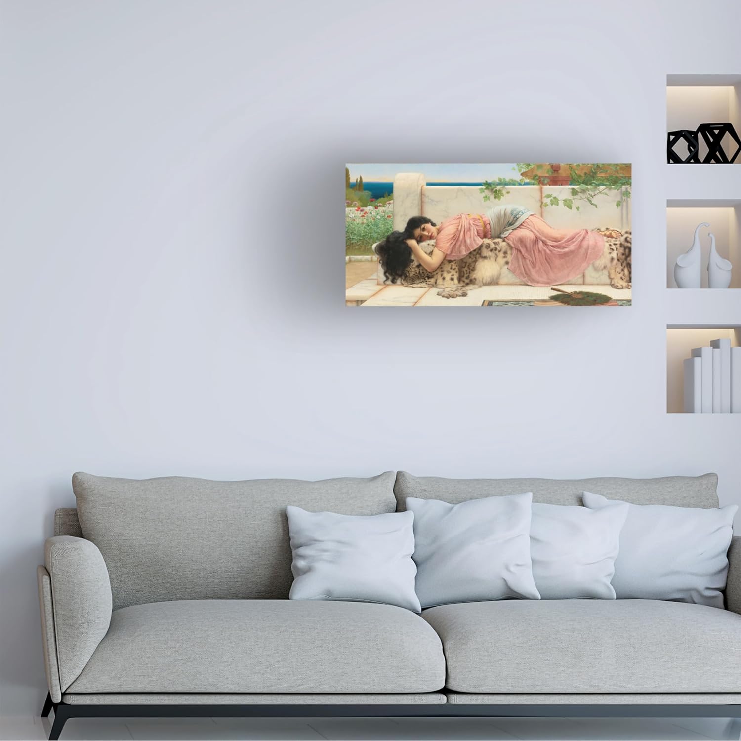 Trademark Fine Art Lienzo decorativo para pared, colección Masters ‘When The Heart Is Young John William Godward’, arte de pared para sala de estar,