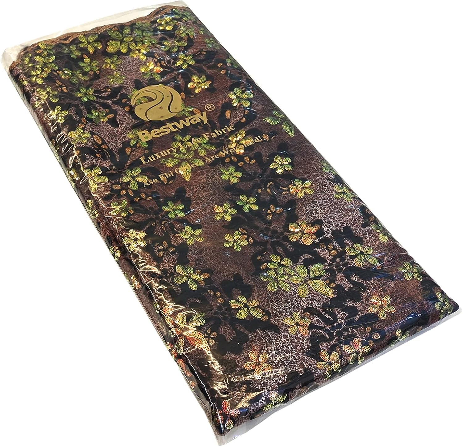 Bestway Tela de encaje africano de terciopelo cortado con láser, 5 yardas, lentejuelas de moda, bordado, malla francesa, material de encaje, mujeres
