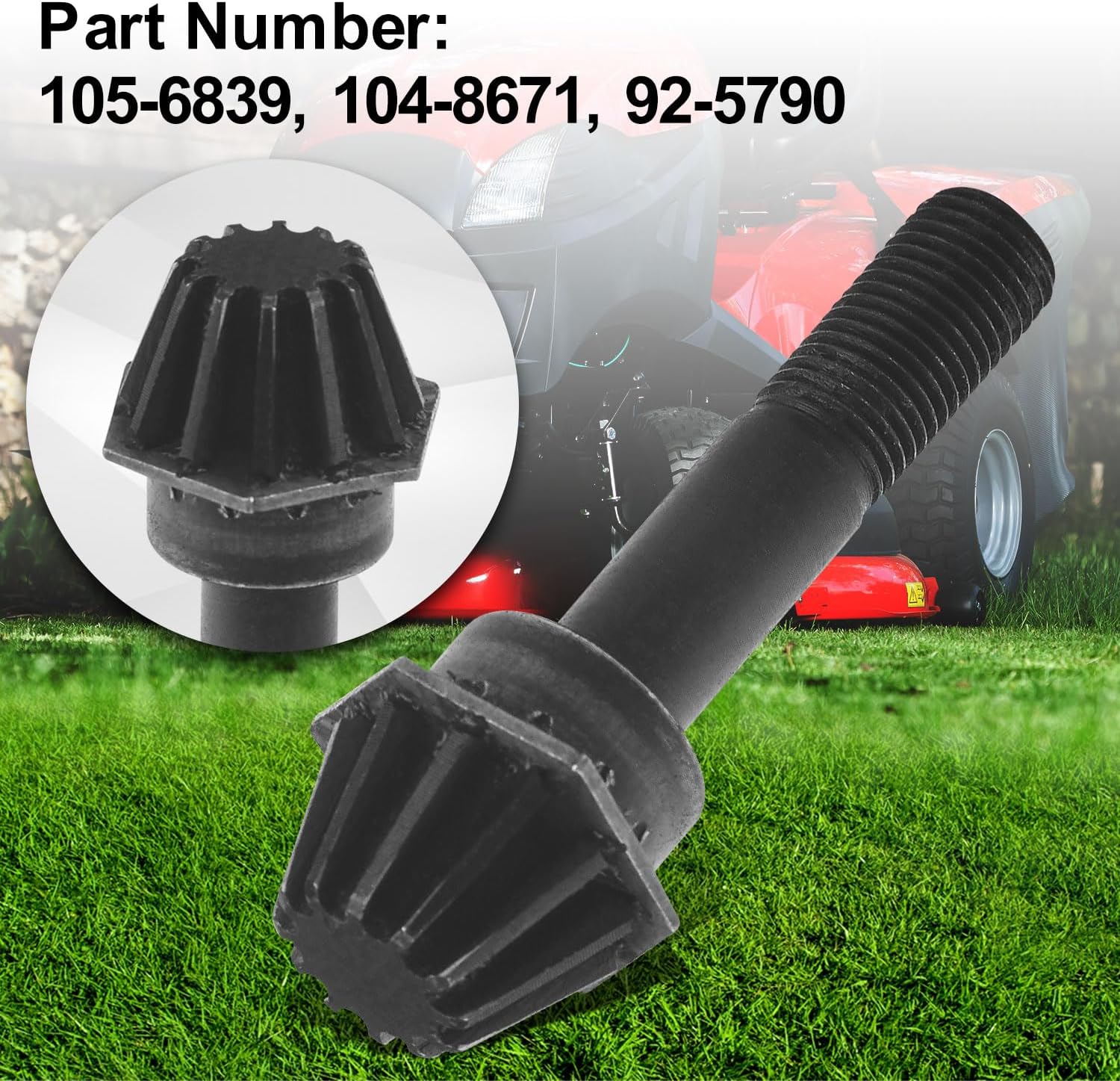 MWEDP Kit de engranajes de transmisión 105-6839, 104-8671 y 92-5790 compatible con cortacésped reciclador Toro de 22 pulgadas, compatible con