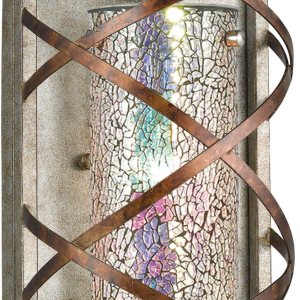 Woodbridge Lighting 12641VIN-M10IRI – Lámpara de pared trenzada, 1 pared, grafito vintage Woodbridge Lighting 12641VIN-M10IRI – Lámpara de pared trenzada, 1 pared, grafito vintage