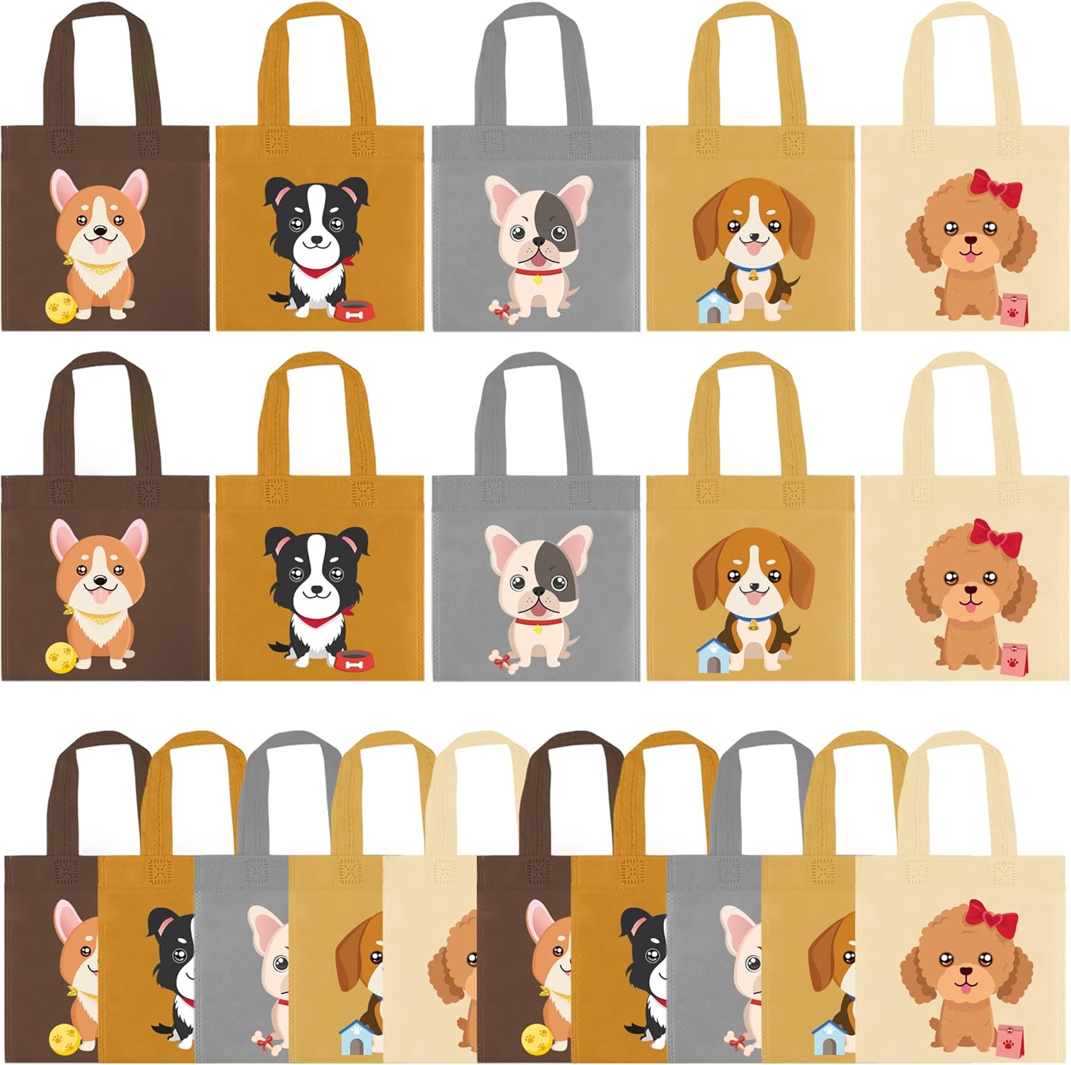 BANBALLON 20 bolsas de regalo de fiesta para perros, bolsas de regalo no tejidas para cachorros, bolsas de regalo para niños, fiesta de cumpleaños,