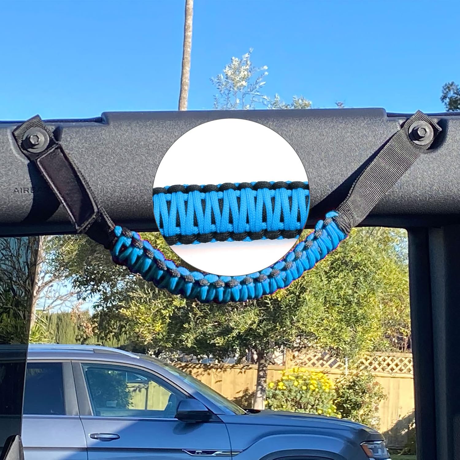 cartaoo Manijas de agarre para barra antivuelco para Ford Bronco, agarres de cuerda de paracaídas de alta calidad para Ford Bronco 2021 2022,