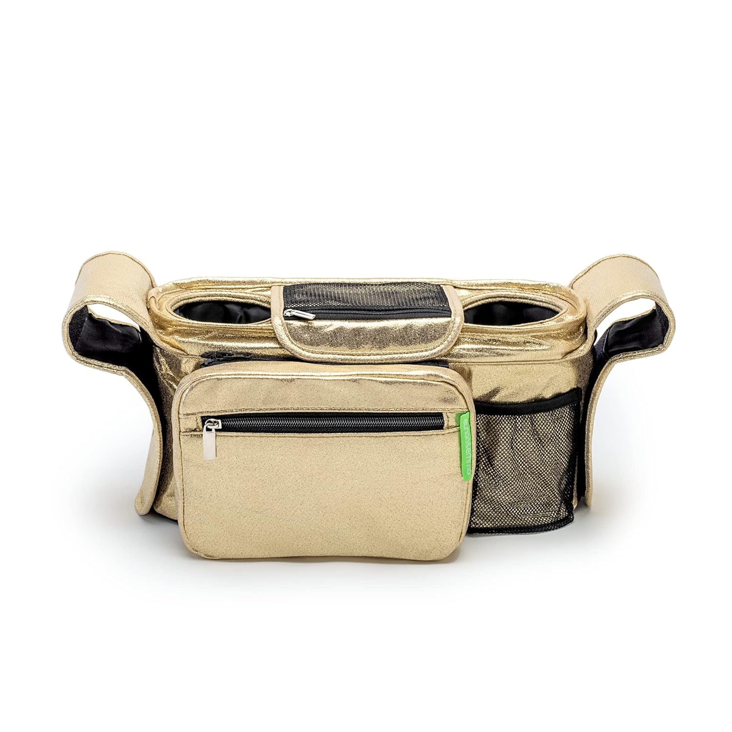 Ethan & Emma Organizador universal para cochecito. Eleva tu experiencia con portavasos aislados, almacenamiento de pañales, correas seguras, bolsa