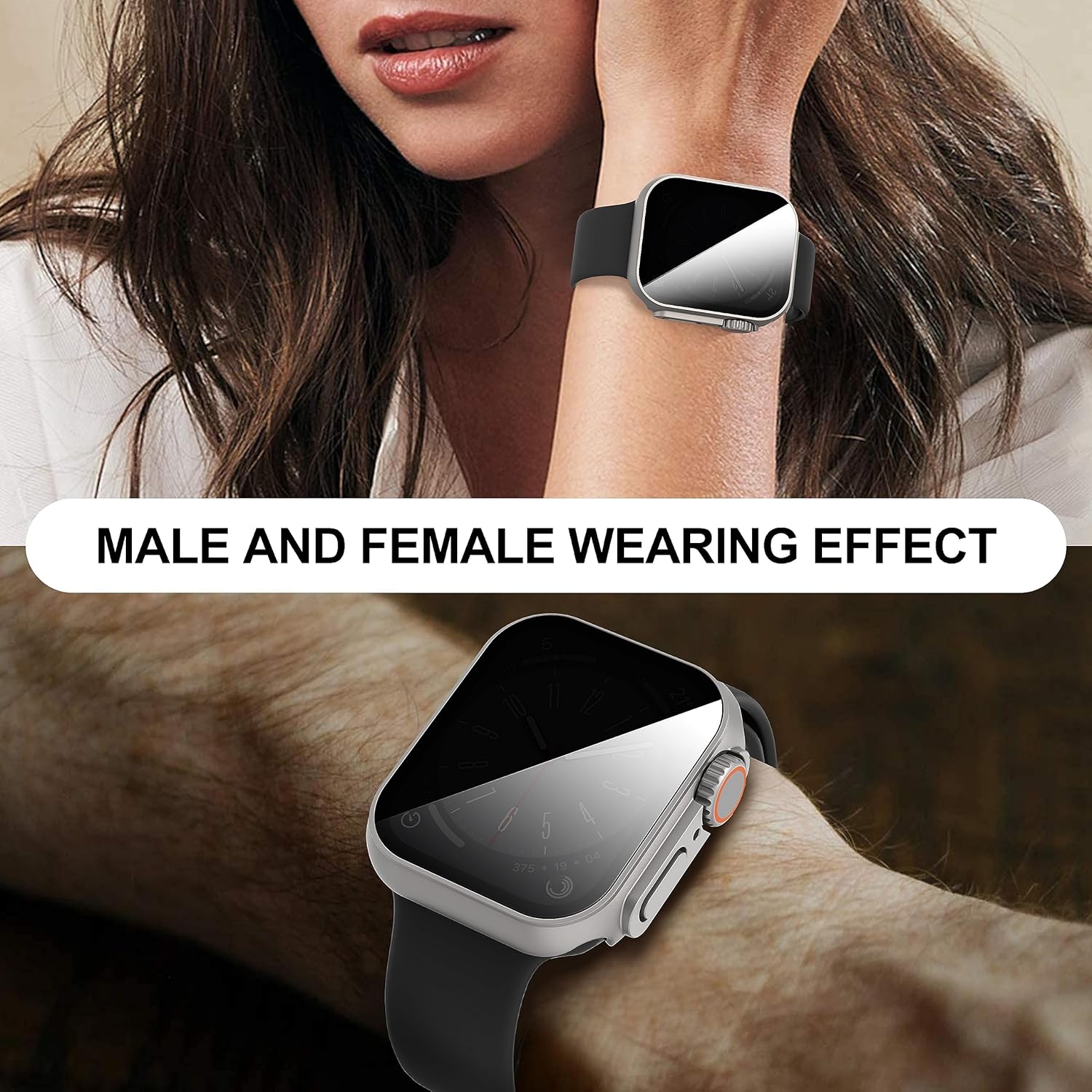 Suoman Funda protectora de pantalla de privacidad para Apple Watch Series 987 de 1.772 in, parece una funda ultraprotectora Funda protectora de