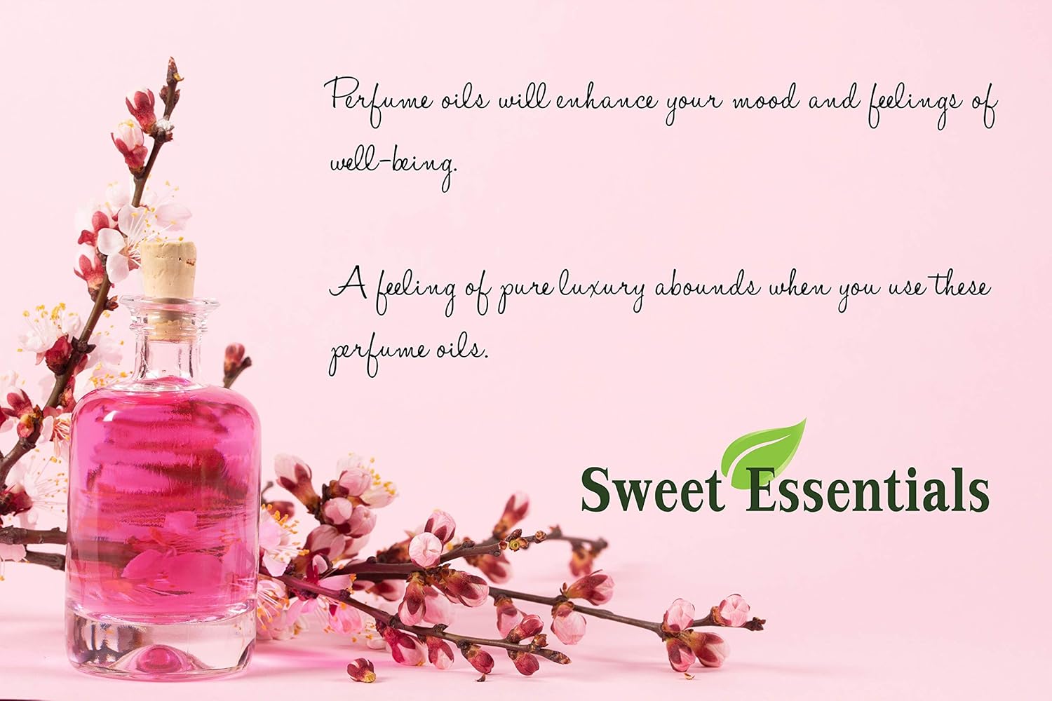 Sweet Essentials Jasmine Vanilla – Aceite de fraganciaperfume, 2 onzas, hecho con aceites orgánicos, spray sobre aceite de perfume, sin alcohol ni