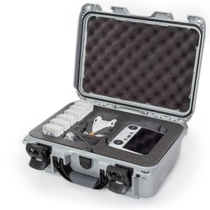 Nanuk Funda rígida impermeable 915 con inserto personalizado para DJI Mini 3, paquete Fly More y control remoto RC-N1 o RC, color plateado Nanuk Funda rígida impermeable 915 con inserto personalizado para DJI Mini 3, paquete Fly More y control remoto RC-N1 o RC, color plateado