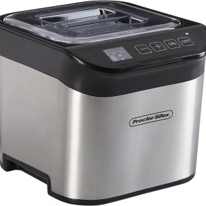 Proctor Silex Máquina para hacer yogur regular o griego con pantalla LCD, contenedor de almacenamiento sin BPA, 32 onzas, acero inoxidable (86300) Proctor Silex Máquina para hacer yogur regular o griego con pantalla LCD, contenedor de almacenamiento sin BPA, 32 onzas, acero inoxidable (86300)