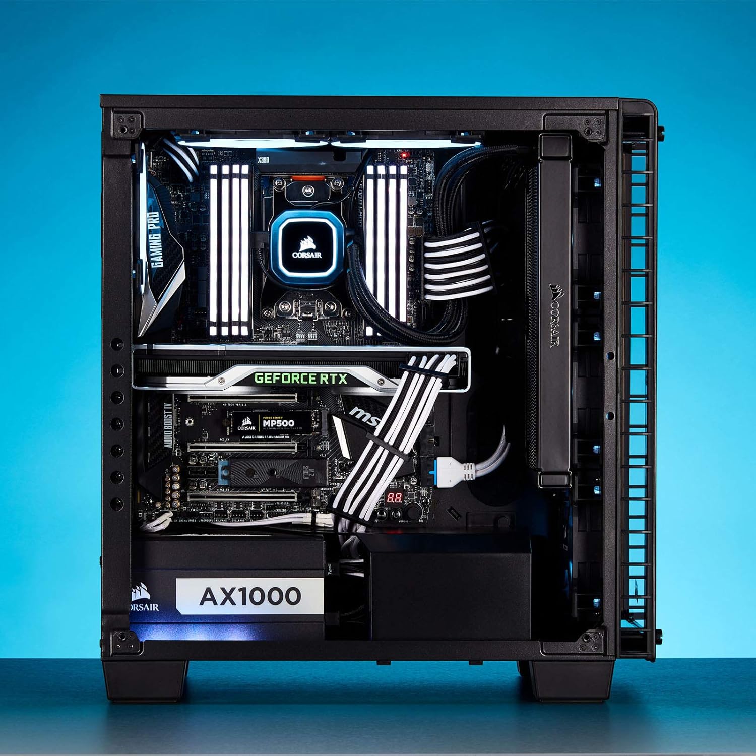 Corsair Cables EPS12VATX12V prémium con funda individual, color blanco, para fuentes de alimentación Corsair