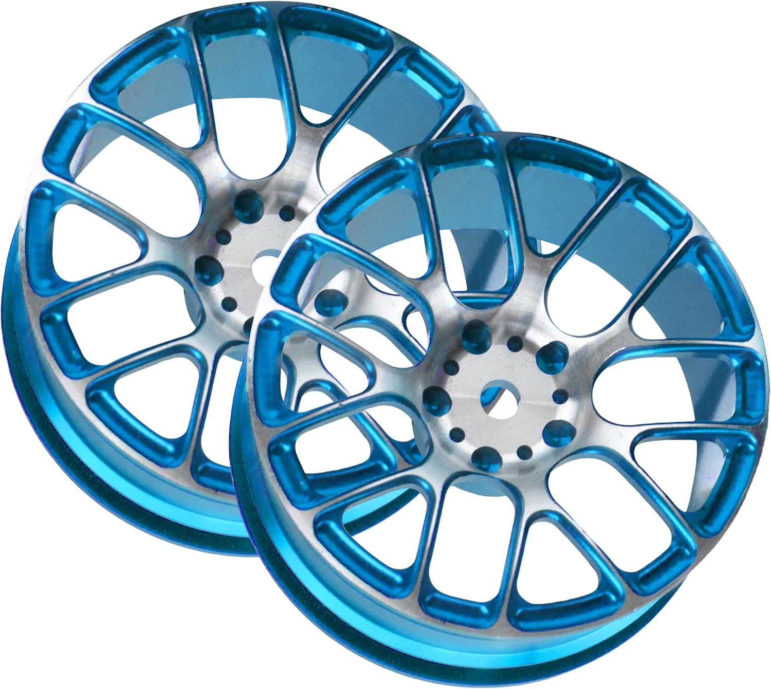Vgoohobby – 4 llantas de aluminio de 0.472 pulgadas de ancho de cubo hexagonal de 0.472 pulgadas (1.024 in), compatibles con 110 Tamiya TT-01 Kyosho