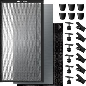 SCULPFUN Mesa de trabajo de nido de abeja de nido de abeja de cama láser de 17.7 x 33.5 pulgadas, cama de corte láser para grabador láser de CO2 o SCULPFUN Mesa de trabajo de nido de abeja de nido de abeja de cama láser de 17.7 x 33.5 pulgadas, cama de corte láser para grabador láser de CO2 o