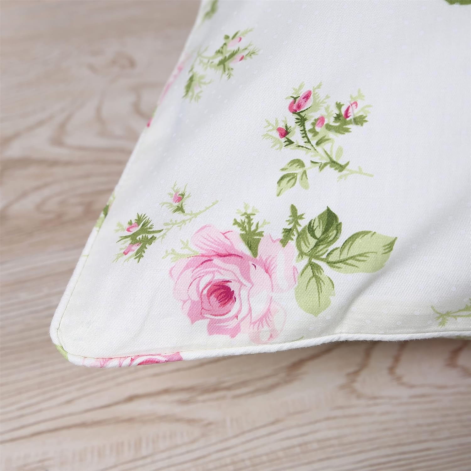 FADFAY Juego de edredón floral de 3 piezas, tamaño King, vintage, floral, de verano, 100% tela de algodón con relleno interior de microfibra suave,
