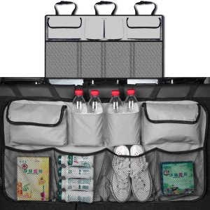 ASUBHA Organizador de maletero de automóvil, bolsa de almacenamiento, organizador de coche de gran capacidad con 8 bolsillos, organizador colgante ASUBHA Organizador de maletero de automóvil, bolsa de almacenamiento, organizador de coche de gran capacidad con 8 bolsillos, organizador colgante