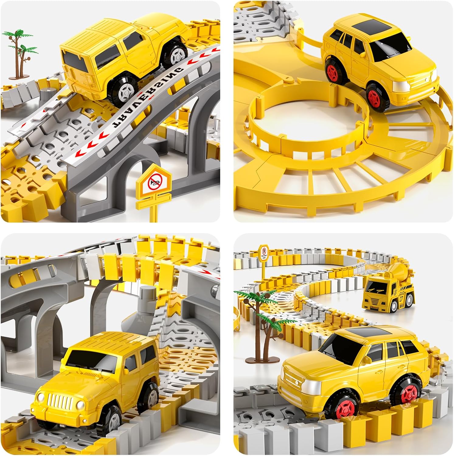 Juguetes de pistas de carreras, regalos para niños de 2, 3, 4, 5 años, 236 piezas de pistas de carreras de construcción, juguetes para niños, 6