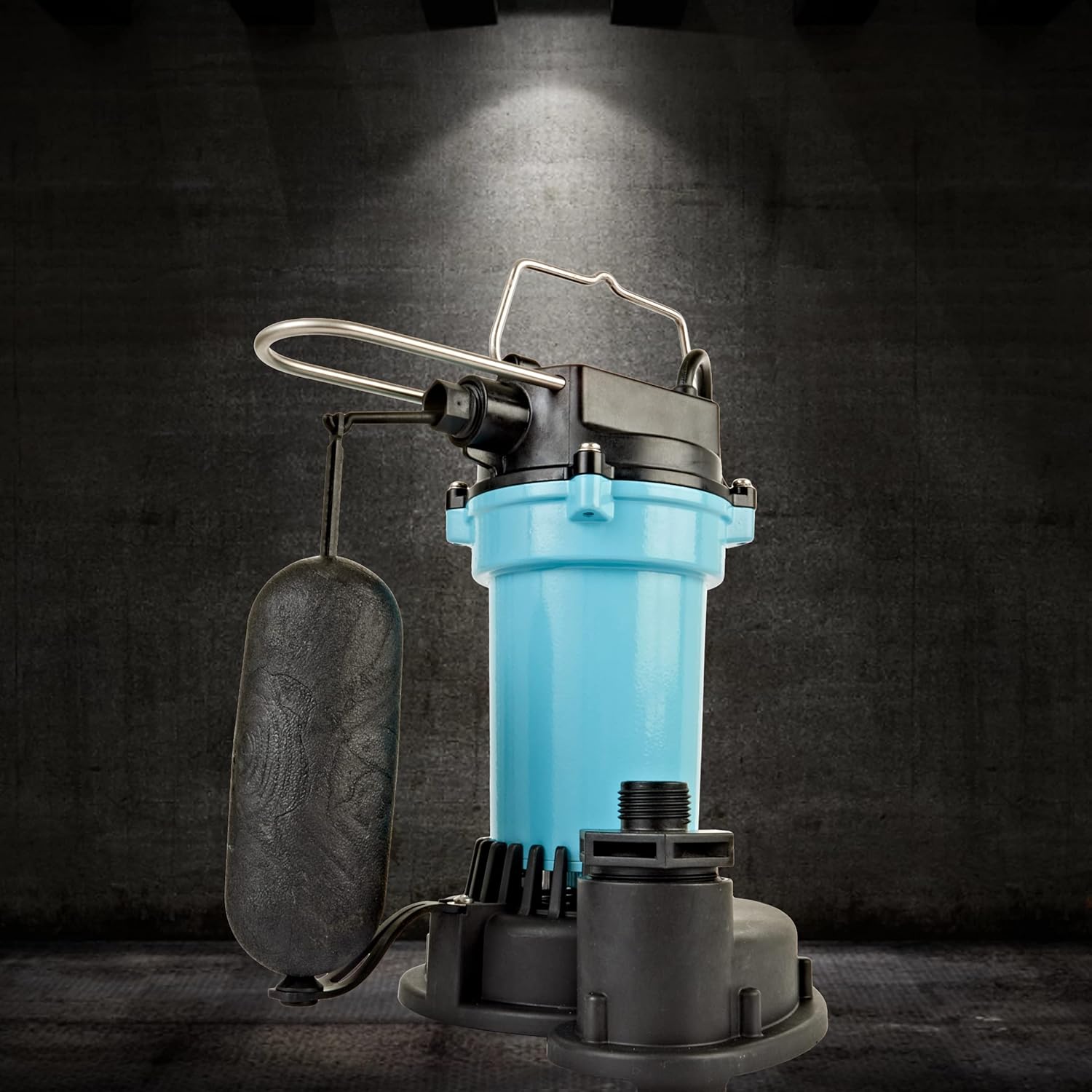 Little Giant 505702 Bomba de sumidero automática de aluminio de 115 voltios, 2100 GPH, 14 HP con interruptor de flotador de acción rápida y cable de