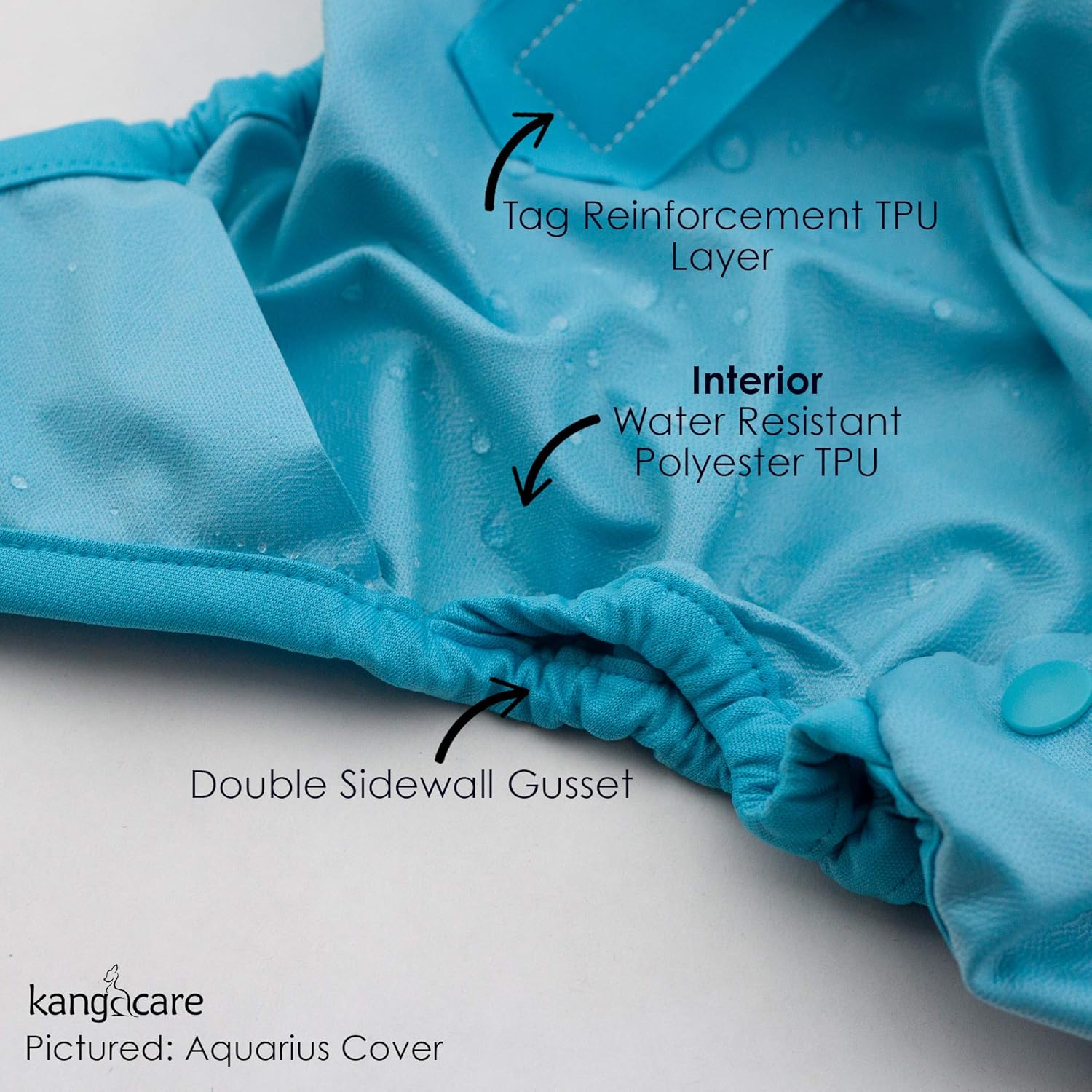 Kanga Care Rumparooz – Fundas de pañales de tela reutilizables, talla única para pañales ajustados y preplegados con doble refuerzo (5 unidades),