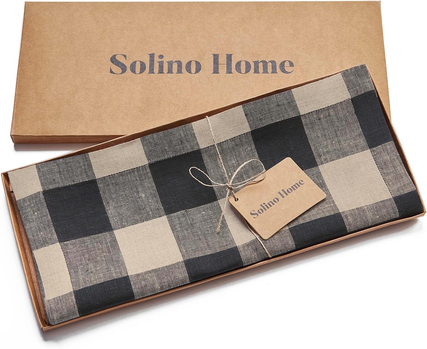 Solino Home – Manteles individuales a cuadros, servilletas, mantel y camino de mesa