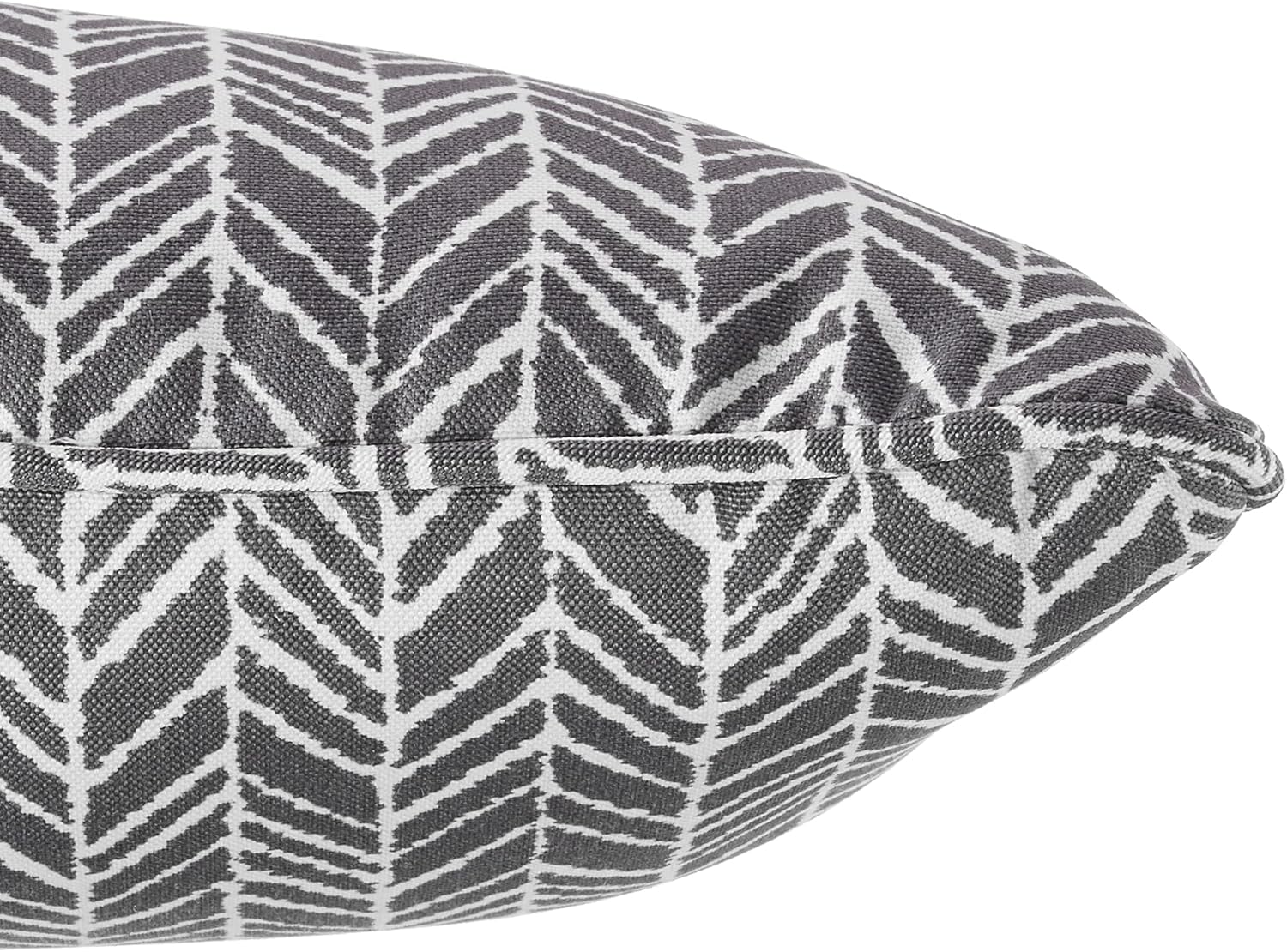 Pillow Perfect Cojines de asiento de pizarra de espiga para exterioresinteriores, 11.5 x 18.5 pulgadas, gris, paquete de 2, gris