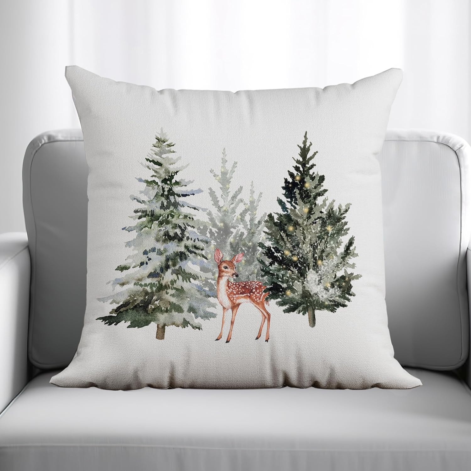 uinwk Fundas de almohada de árbol de Navidad de 18 x 18 pulgadas, funda de almohada de Feliz Navidad, fundas de almohada para árbol de Navidad,