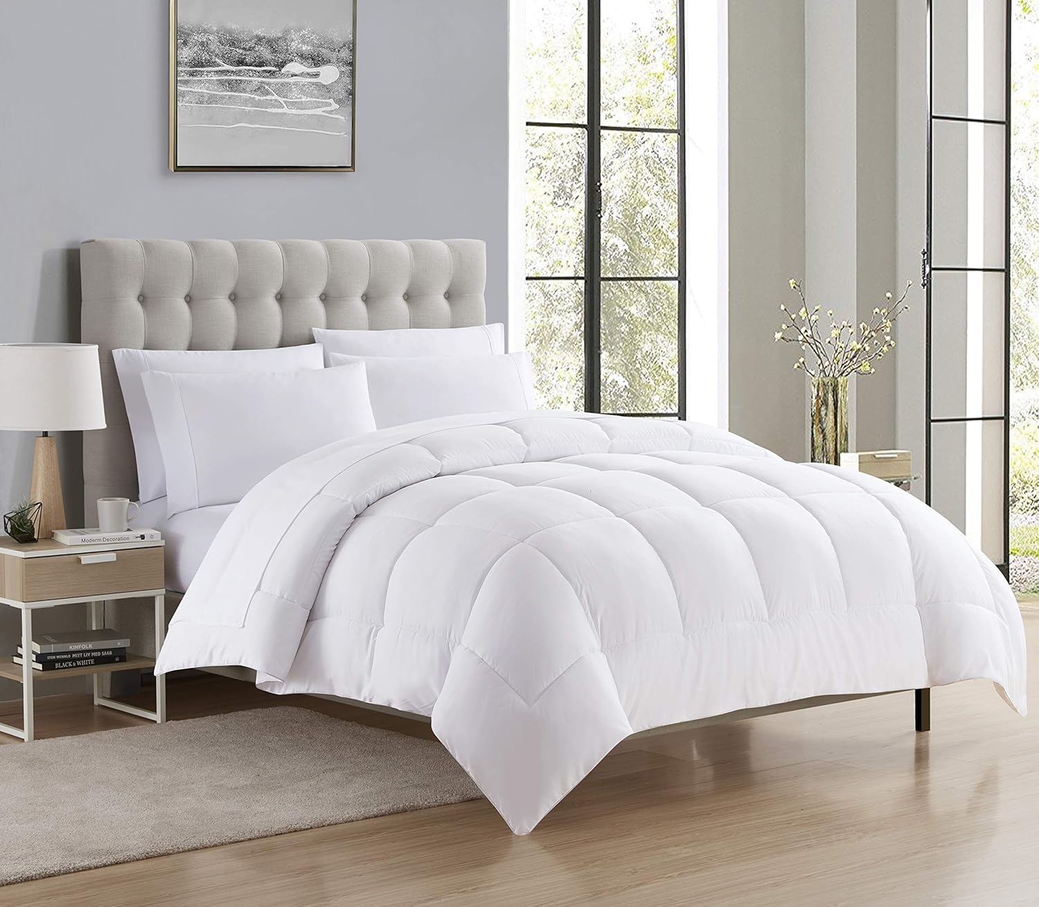 Sweet Home Collection – Edredón de microfibra con relleno para la cama
