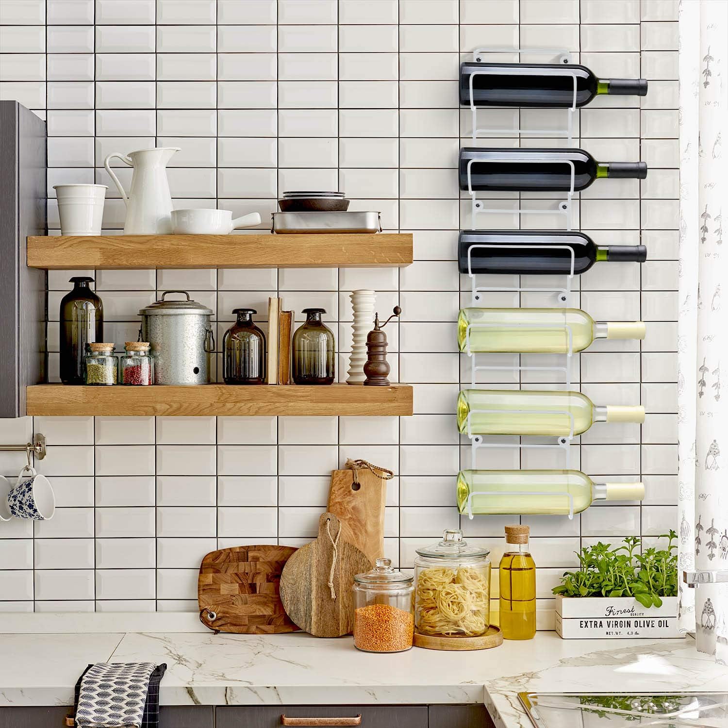 Sorbus – Toallero organizador de almacenamiento montado en la pared para toallas, paños, toallas de mano, ropa de cama, ideal para baño, spa, salón,