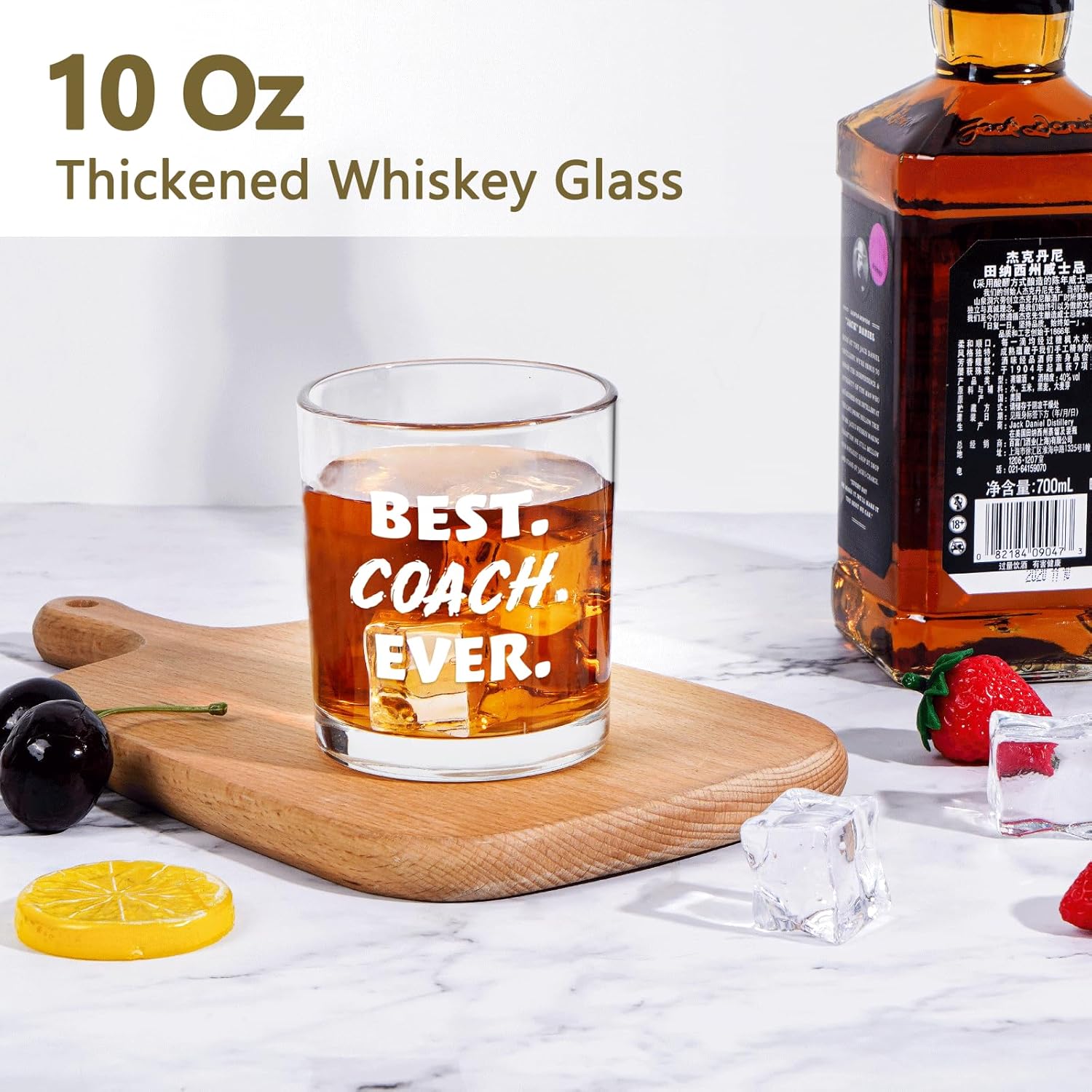 Modwnfy Best Coach Ever, vaso de whisky de 10 onzas, regalos de entrenador para hombres, regalos de entrenador de baloncesto, regalos de entrenador