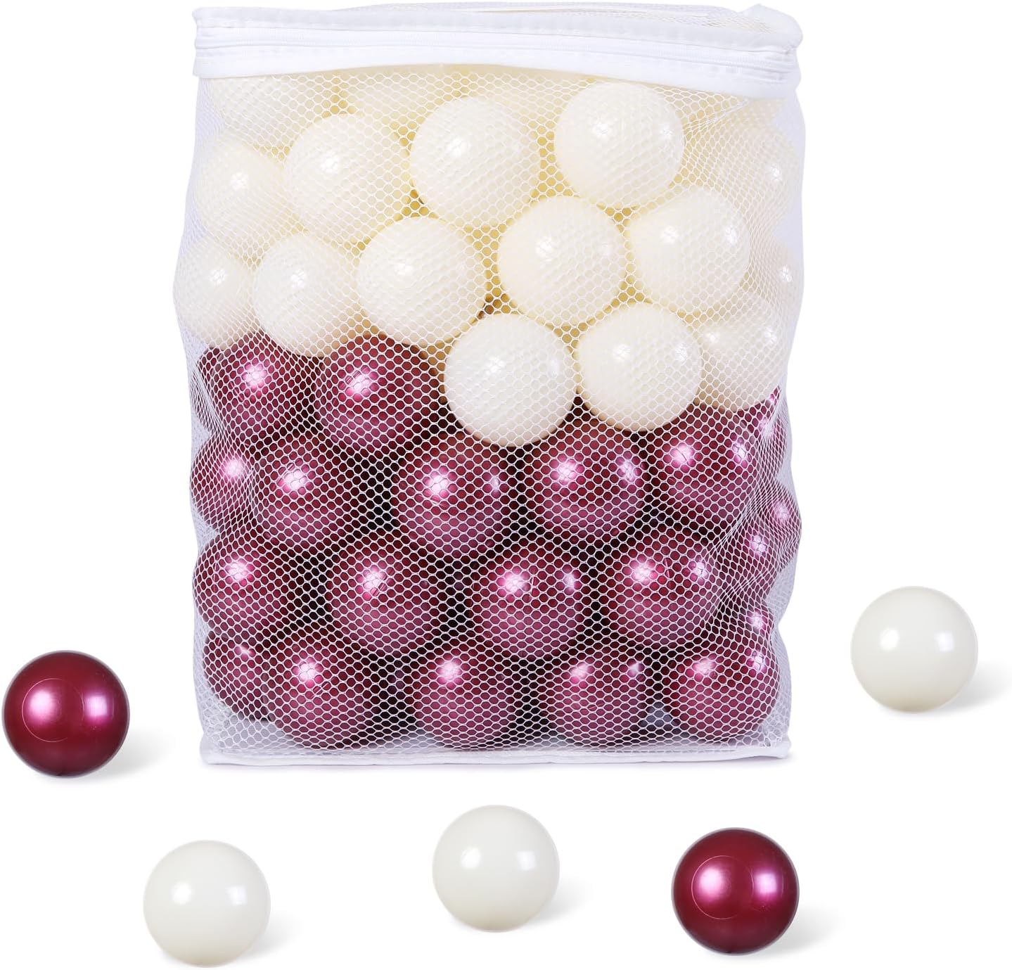 GUESVOT Pelotas de juego suaves  Pelotas de plástico a prueba de aplastamiento para hoyo de pelotas, juego de 100 piezas para niños pequeños,