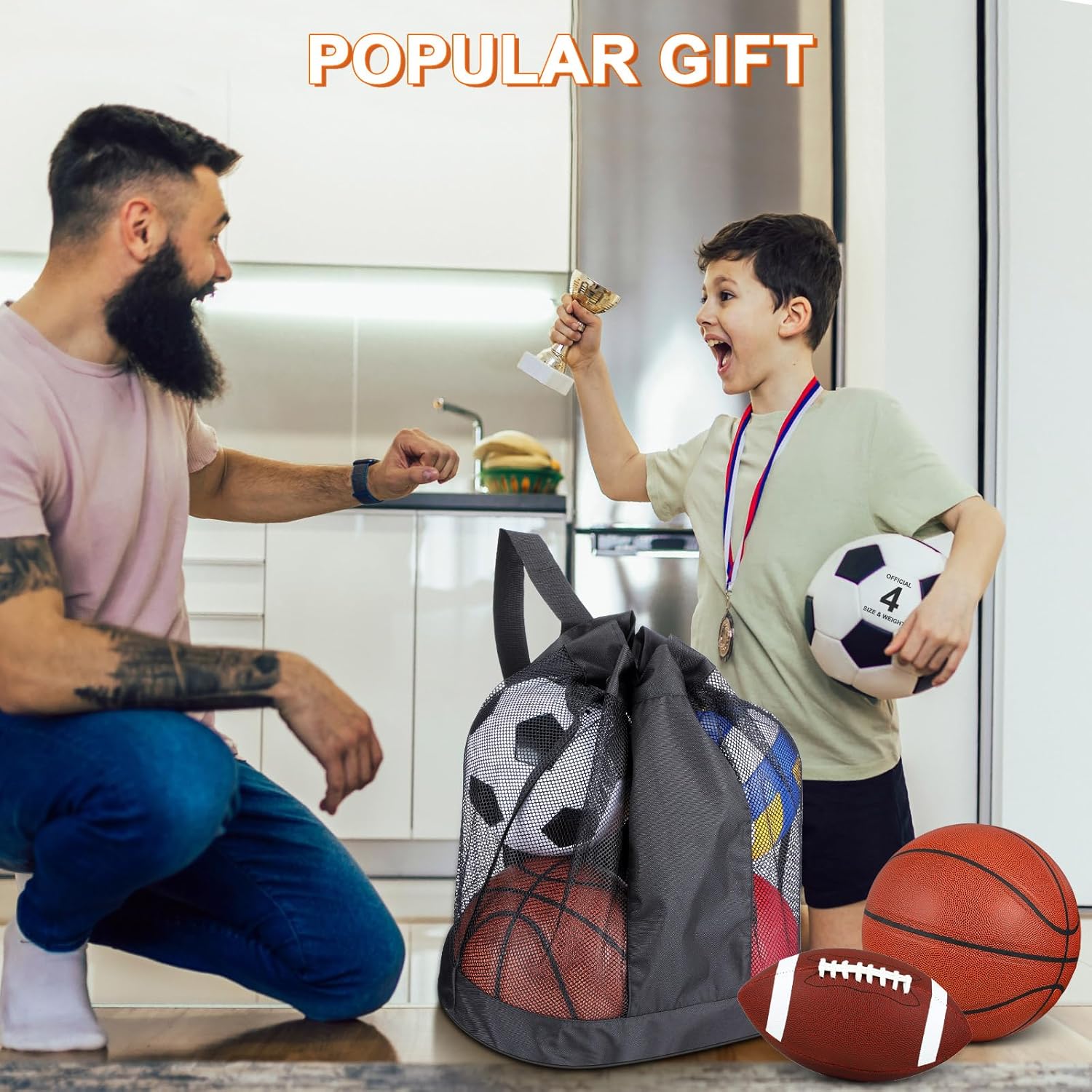 Juego de 18 pelotas deportivas para niños y adolescentes, tamaño oficial, baloncesto, fútbol, voleibol, fútbol, parque infantil, béisbol, equipo