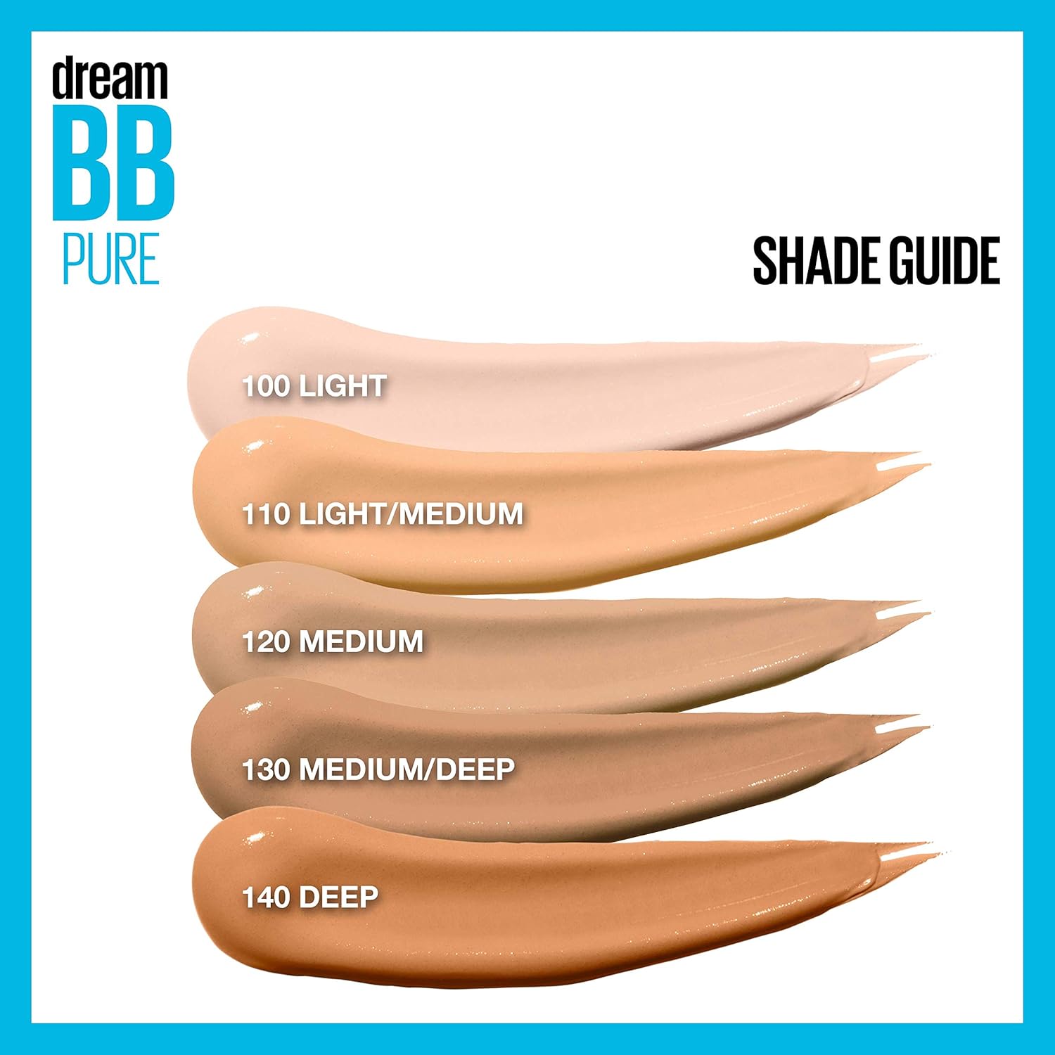 MAYBELLINE New York Dream Pure Skin Clearing BB Cream, bálsamo de belleza 8 en 1 perfeccionador de la piel con 2% de ácido salicílico, cobertura de