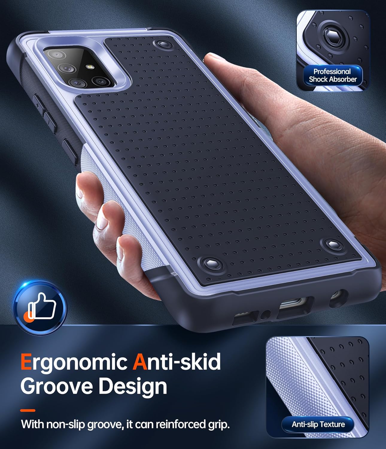 LeYi Funda para Samsung Galaxy A71 para mujeres y niñas con 2 unidades protectores de pantalla, doble capa protectora de policarbonato duro y