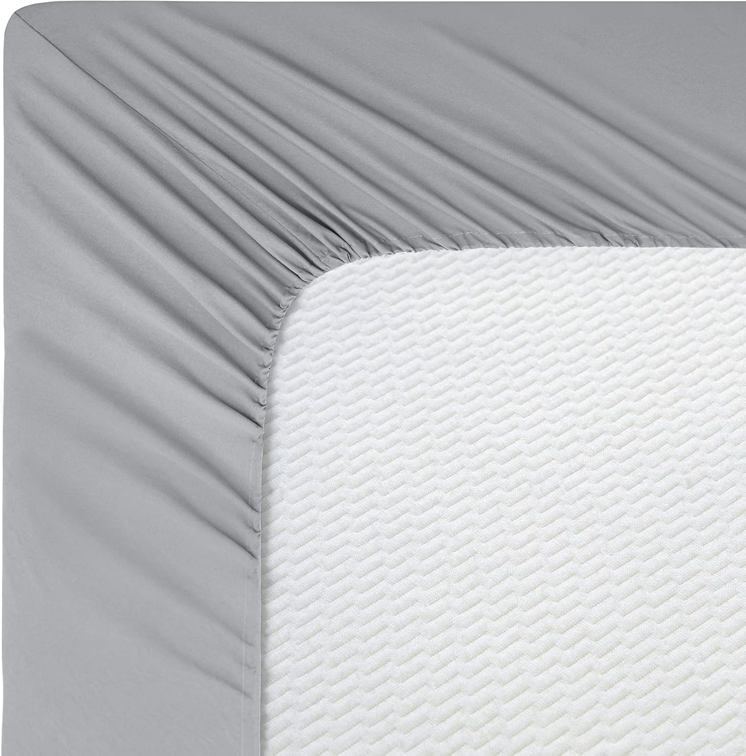 Marina Decoration Juego de sábanas de 6 piezas ultra suave y sedoso de rayón sólido de bambú para todas las estaciones, con 4 fundas de almohada,
