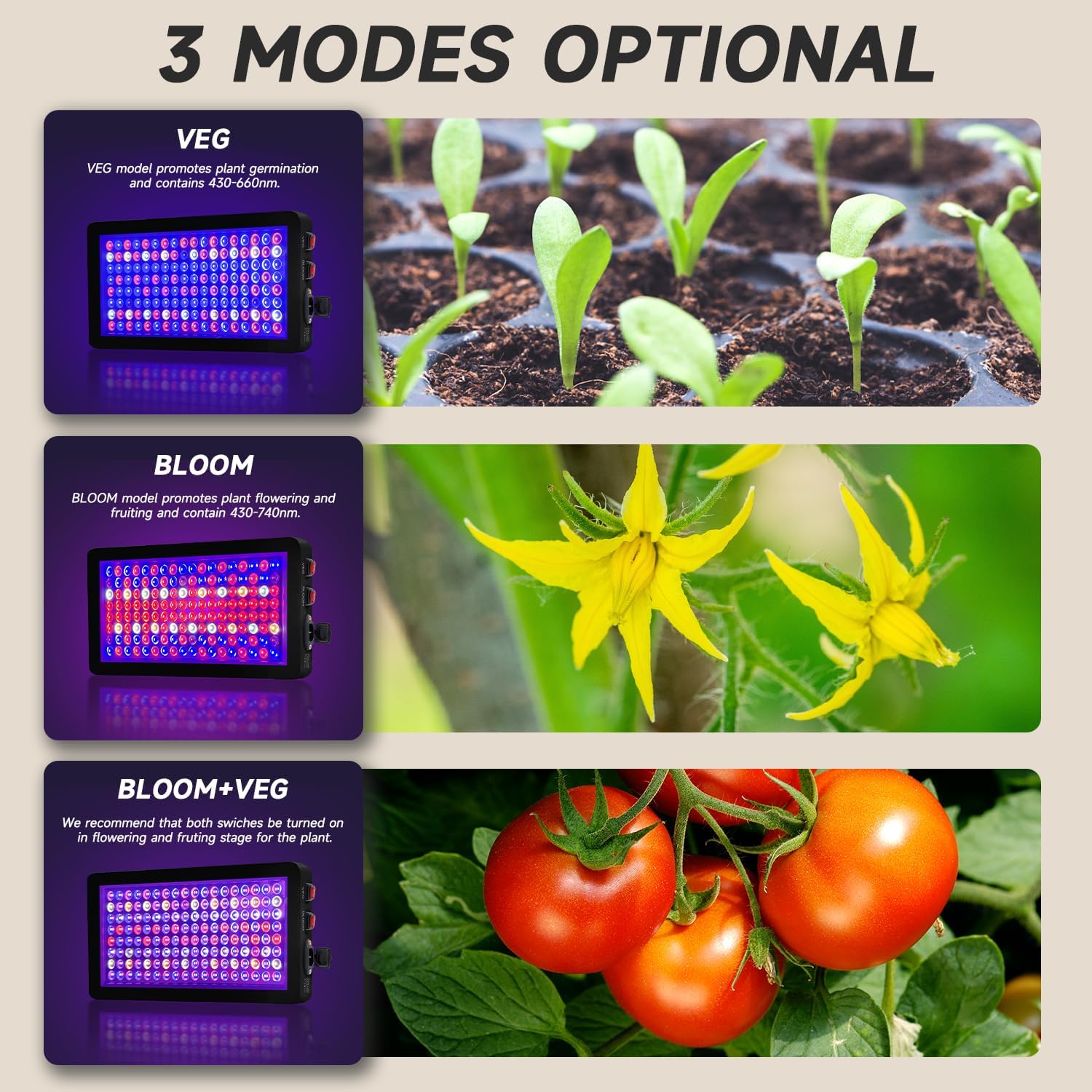 Luz LED de crecimiento de plantas de 2000 W, regulable, las mejores luces de cultivo para plantas de interior de espectro completo, semillas,