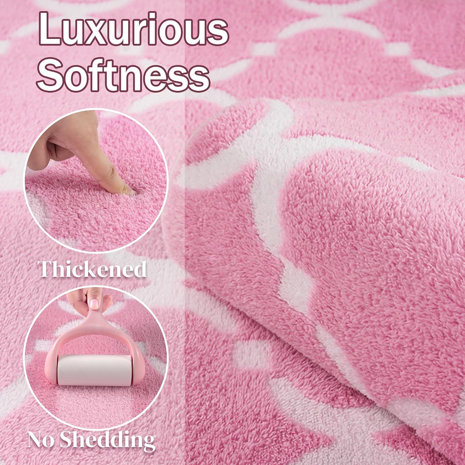 YJ.GWL Alfombra geométrica suave para dormitorio de niñas, 4 x 6 pies, acogedora y moderna, alfombra de espuma viscoelástica para interiores,