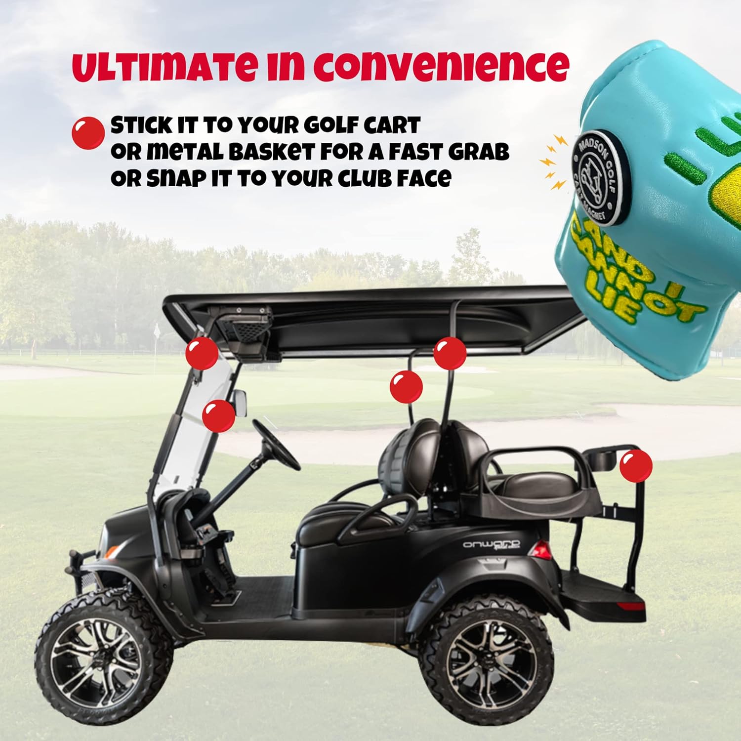 Divertida funda para putter de golf, con texto en inglés “I Like Big Putts and I Cannot Lie Headcovers divertidas para la cabeza de golf para los